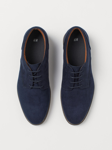 

H&M Men Navy Blue Derby shoes