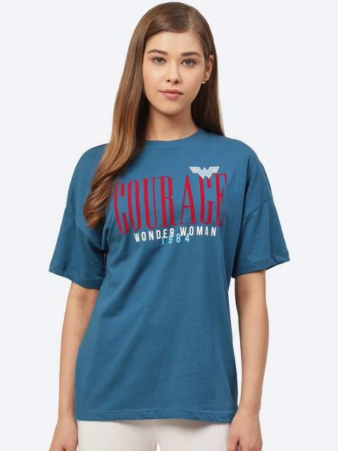 

Free Authority Women Blue & Red Printed Round Neck T-shirt