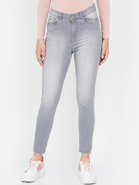 

Fame Forever by Lifestyle Women Grey Super Skinny Fit Mid-Rise Low Distress Jeans
