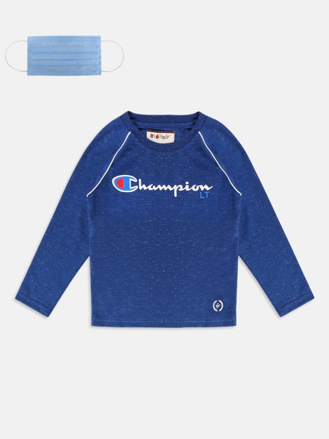 

Lil Tomatoes Boys Blue Solid Round Neck T-shirt