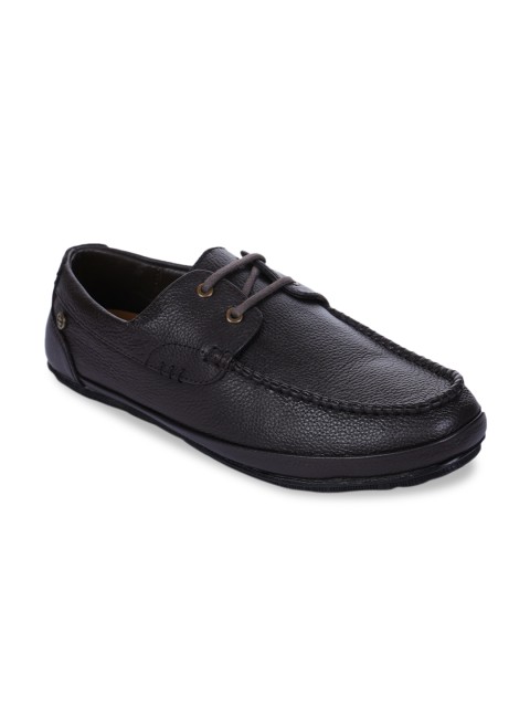 

Liberty Men Brown Solid Leather Sneakers
