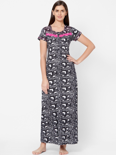 

Juliet Black & White Printed Nightdress