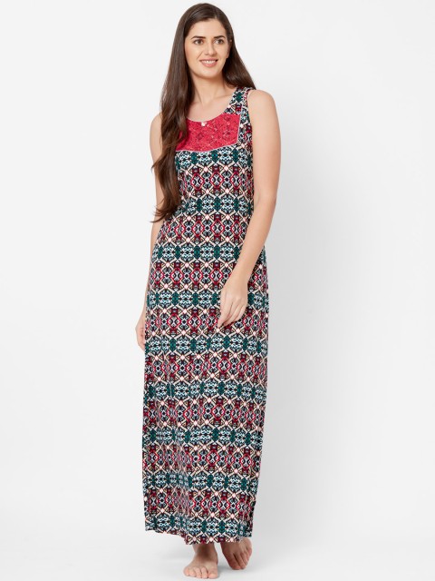 

Juliet Multicoloured Printed Nightdress, Multi