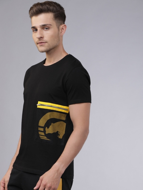 

Ecko Unltd Men Black Printed Round Neck T-shirt