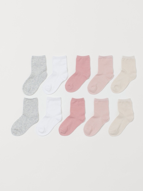 

H&M Men Pack Of 10 Patterned Ankle Length Socks, Multi