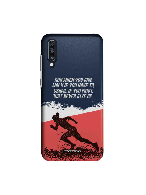 

macmerise Black & White Running Motivation Sublime Samsung Galaxy A70 Back Case, Blue
