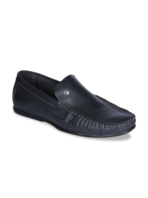 

Liberty Men Navy Blue Solid Leather Loafers