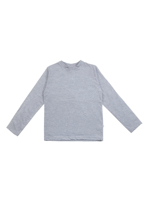 

armure Boys Grey Solid Round Neck T-shirt