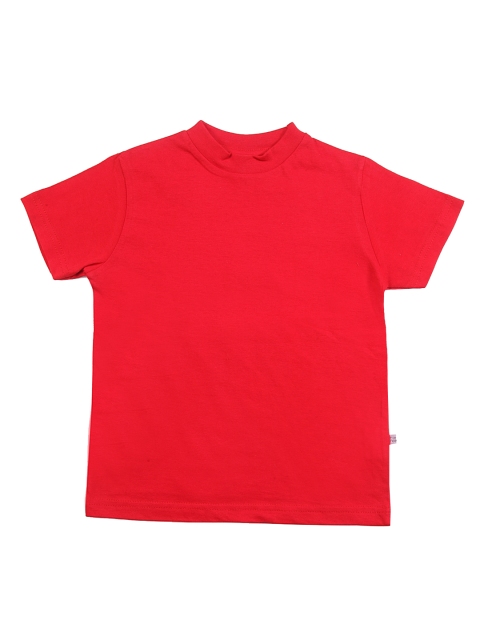 

armure Boys Red Solid Round Neck T-shirt