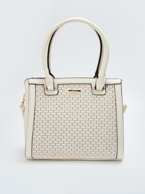 

CODE by Lifestyle White Textured Handheld Bag