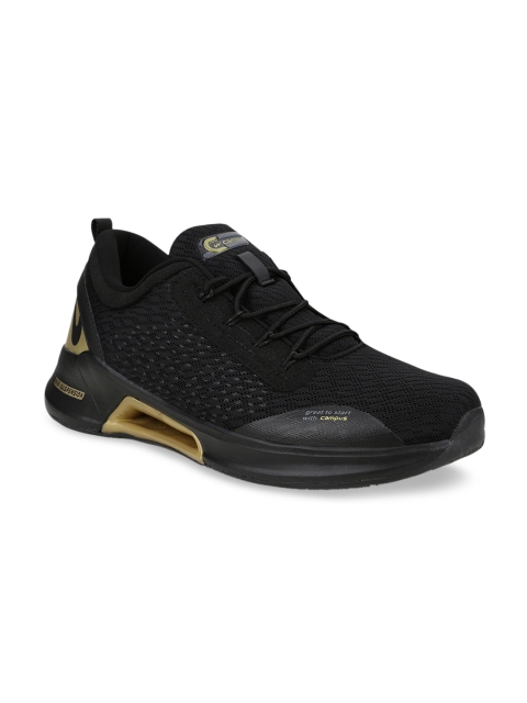 

Campus Men Black Mesh Running Shoes