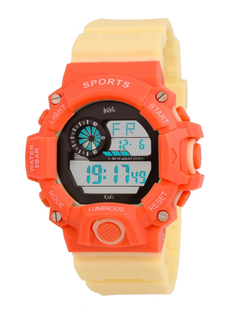 

Kool Kidz Unisex Kids Cream-Coloured Digital Watch KK 228