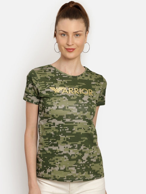 

Free Authority Wonder Woman Featured Olive Tshirt for Women