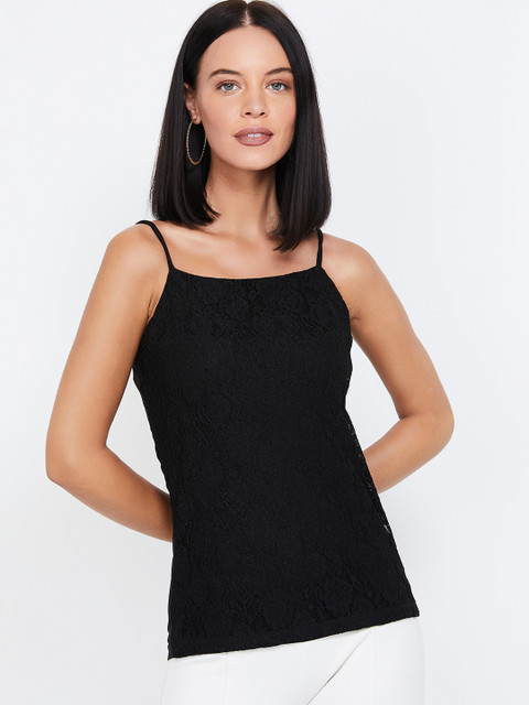 

CODE by Lifestyle Women Black Solid Top