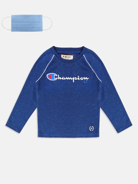 

Lil Tomatoes Boys Blue Printed Round Neck T-shirt