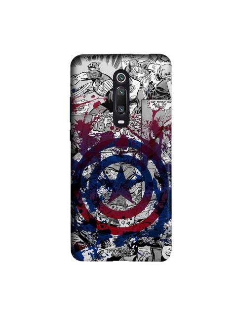 

macmerise Grey & Blue Marvel Comics Splash Out Shield Sublime Xiaomi Redmi K20 Pro Back Case