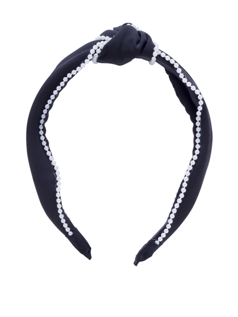 

Golden Peacock Blue & White Beaded Hairband