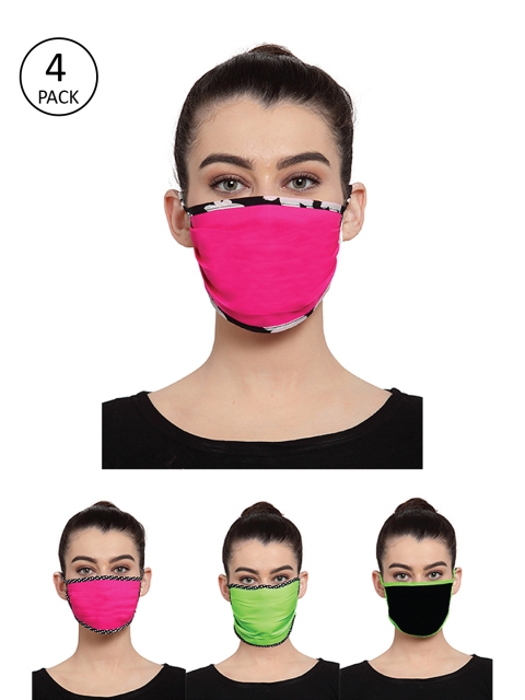 

Masaba Unisex 4 Pcs 1-Ply Resuable Outdoor Face Masks, Multi