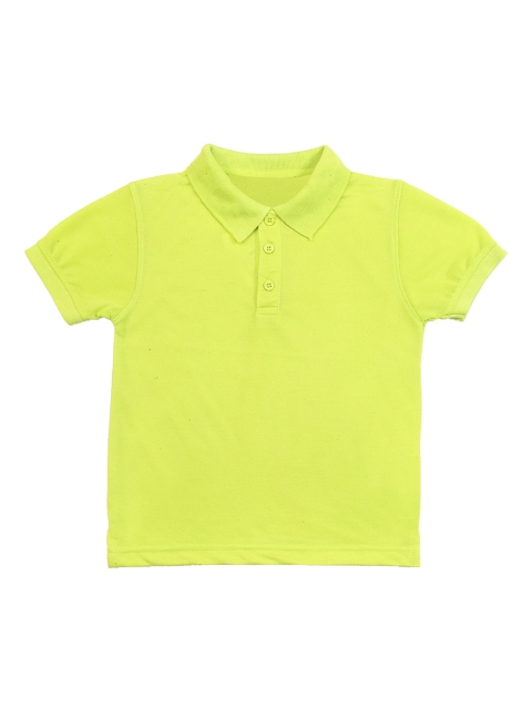 

armure Boys Fluorescent Green Solid Polo Collar T-shirt