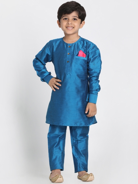 

JBN Creation Boys Blue Solid Kurta with Pyjamas