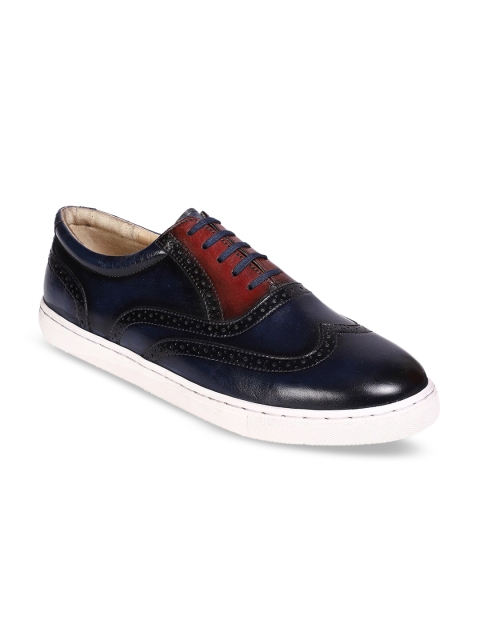 

MOURETTI Men Navy Blue Solid Derbys