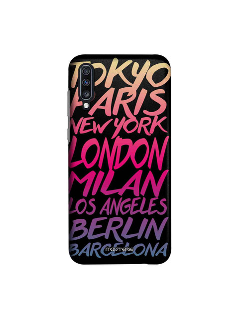 

macmerise Black & Pink Fashion Cities Sublime Samsung A70 Back Cover