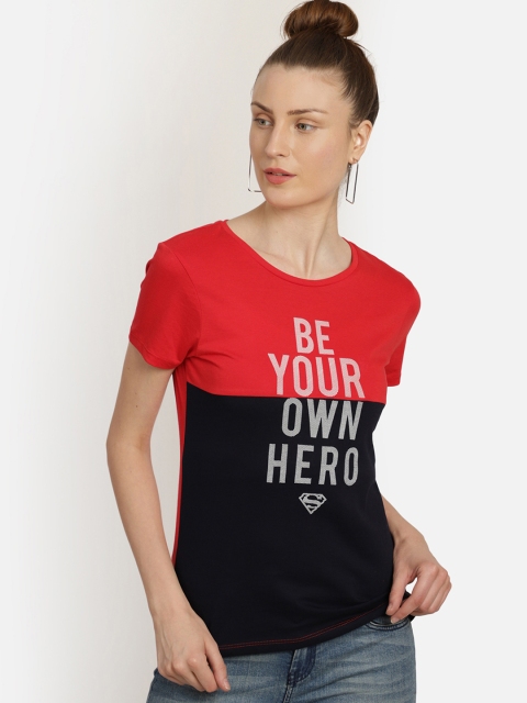 

Free Authority Women Red & Black Printed Round Neck T-shirt