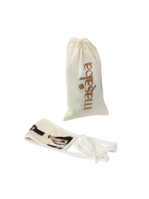 

Masaba Adults Off-White Printed 2-Ply Reusable Cloth Mask