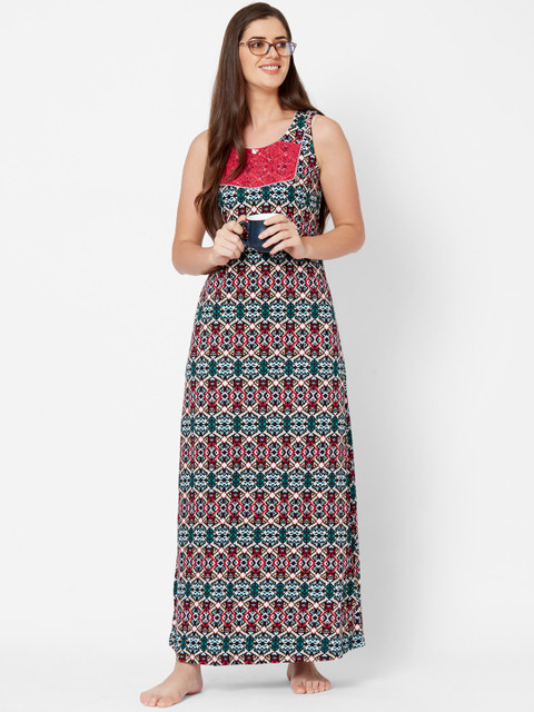 

Juliet Black & Blue Printed Nightdress