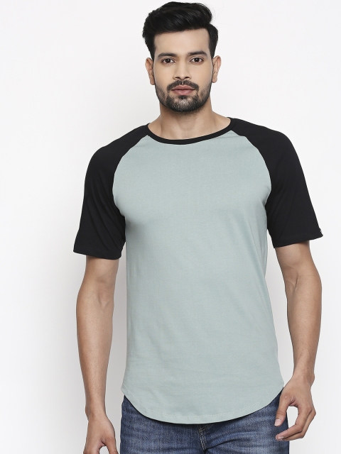 

The Souled Store Unisex Sea Green Colourblocked Round Neck T-shirt