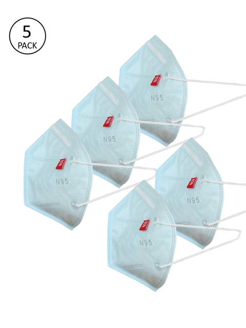 

FROGGY Kids 5 Pcs Blue Solid 3-Ply Anti-Pollution Reusable N95 Masks