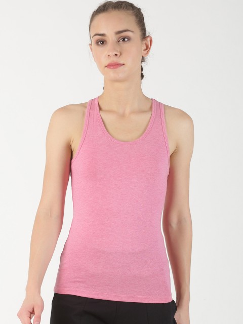 

Soul Space Women Pink Solid Tank Top