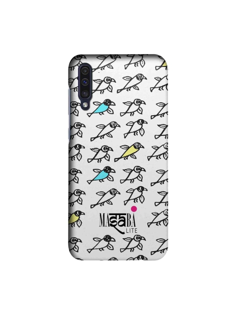 

macmerise White & Black Masaba Bird Print Sublime Samsung Galaxy A50 Back Case