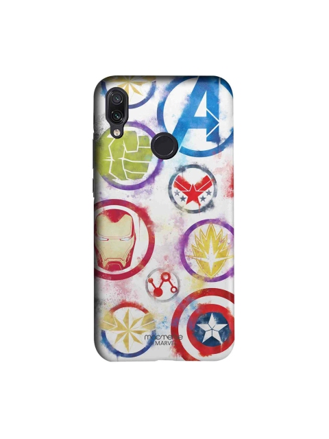 

macmerise White & Blue Marvel Comics Avengers Icons Graffiti Sublime Xiaomi Redmi Note 7 Pro Case