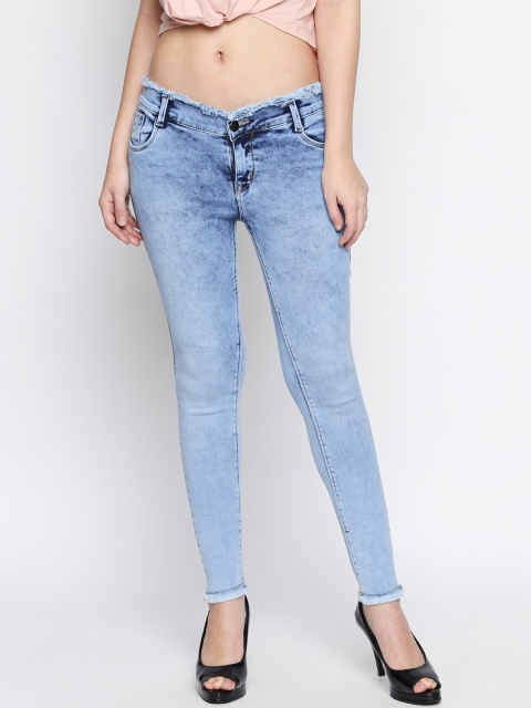 

PURPLE WATER Women Blue Slim Fit Mid-Rise Clean Look Stretchable Jeans