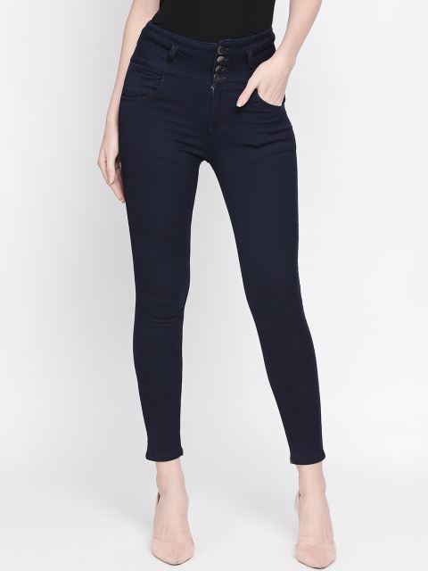 PURPLE WATER Women Blue Slim Fit High-Rise Clean Look Stretchable Jeans