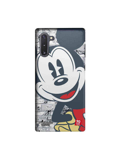 

macmerise Grey & Red Disney Mickey Mouse Printed Samsung Galaxy Note 10 Back Case