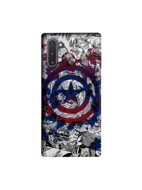 

macmerise Grey & Blue Marvel Comics Splash Out Shield Sublime Samsung Galaxy Note 10 Back Case