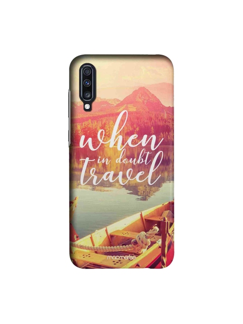 

macmerise White & Grey When In Doubt Travel Illustration Sublime Samsung Galaxy A70 Case