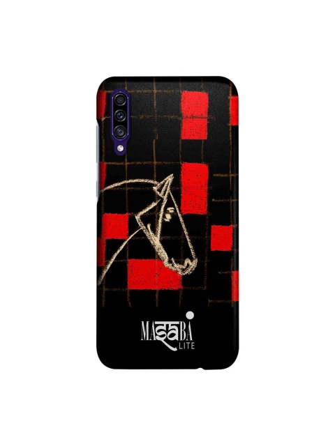 

macmerise Black & Red Masaba Checkered Horse Samsung Galaxy A30S Back Case