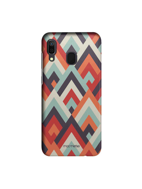 

macmerise Orange & Blue Symmetric Cheveron Sublime Samsung Galaxy A30 Back Case