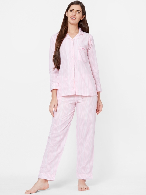 

Juliet Women Pink Striped Night suit