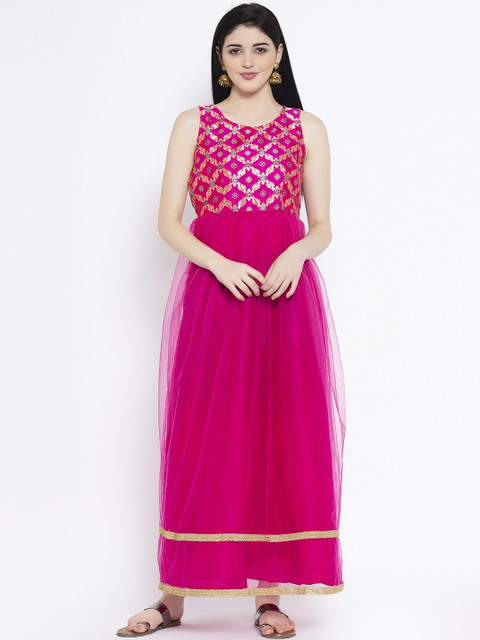 

studio rasa Women Fuchsia Printed A-Line Kurta