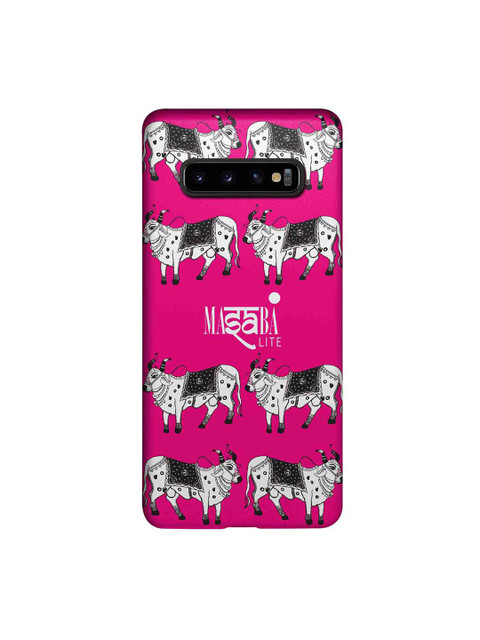 

macmerise Pink & White Masaba Cow Print Sublime Samsung Galaxy S10 Plus Back Case