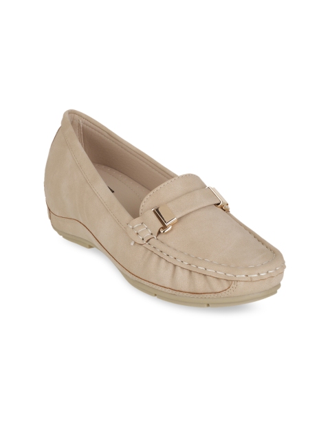 

Flat n Heels Women Khaki Loafers