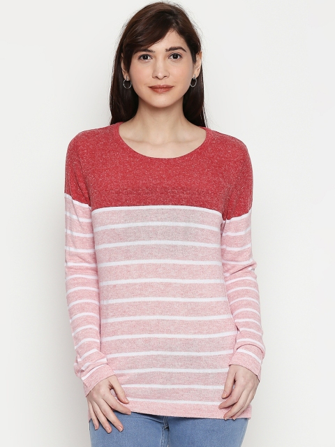 

Manola Women Pink & White Striped Top