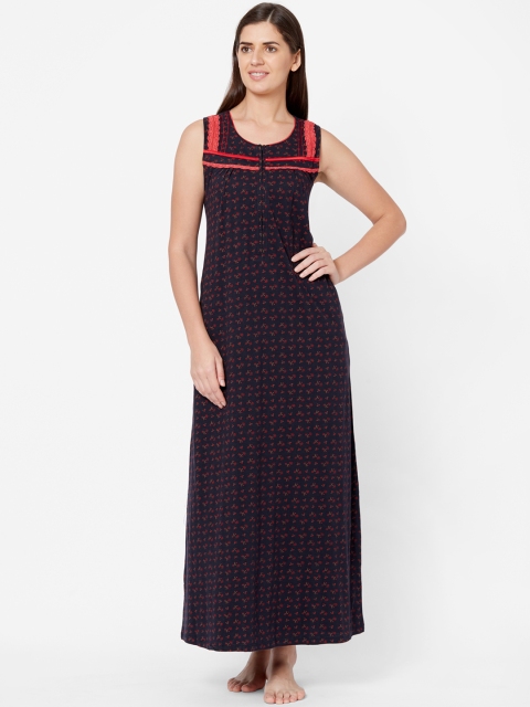 

Juliet Black & Red Printed Nightdress