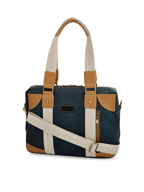 

STELLER Navy Blue Colourblocked Handheld Bag