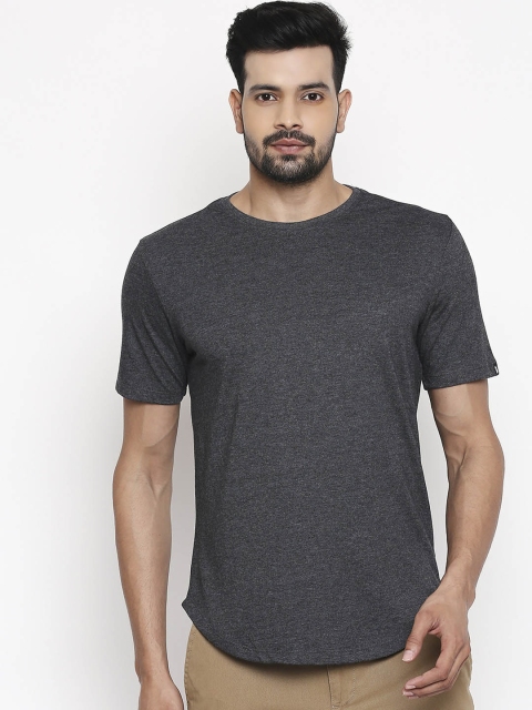 

The Souled Store Unisex Charcoal Grey Solid Round Neck T-shirt