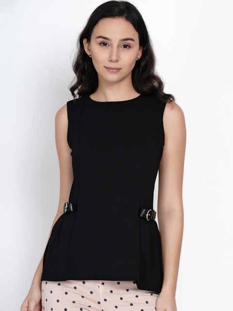 

Deal Jeans Women Black Solid A-Line Top